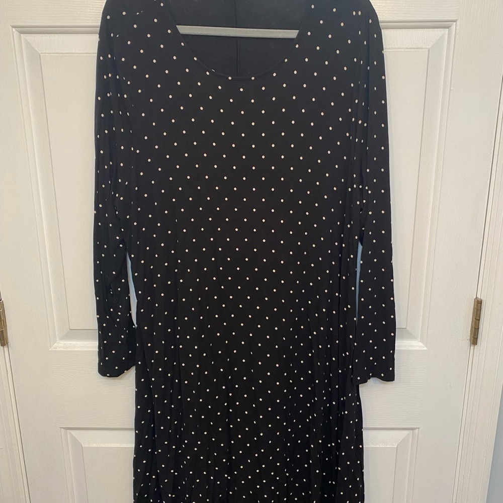 Old Navy long sleeve polka dot dress size XXL